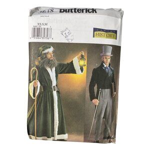 Y2K Butterick 3648 Costume Sewing Pattern XS-Medium Robe Jacket Pants 2002 UNCUT